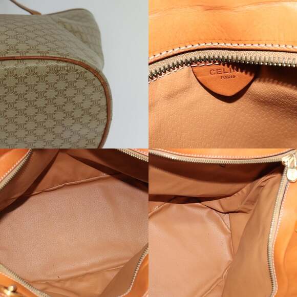 CELINE Macadam Canvas Tote Bag Beige Gold - Picture 11 of 12